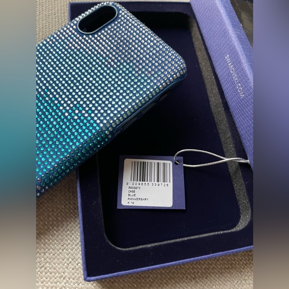 NEW Swarovski Crystalgram Smartphone Case with Bumper For iPhone XS Max In Blue - Picture 2 of 8